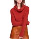 thumbnail image 1 of Free People Womens Cowl Pullover Sweater, Naranja, Grande Free People Pull-over, 1 of 1