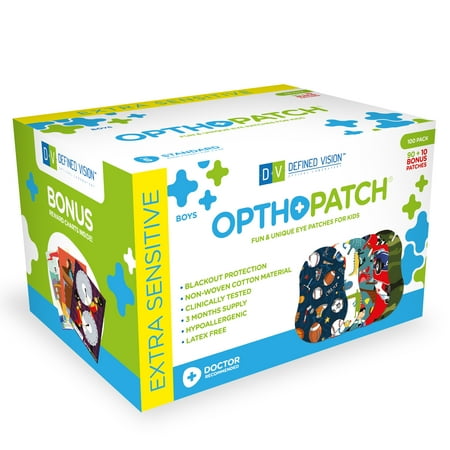 Opthopatch Eye Patches for Kids - Boys' Design [Series I] - 100 count + 3 Reward Charts