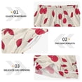 thumbnail image 3 of Women's Silk Pajama Shorts Red Bow Cherry Pajama Shorts Women's Casual Pajama Shorts with Pockets, 3 of 6