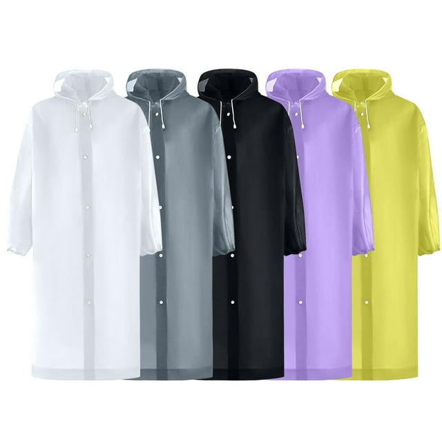 SDNall Imperméable à Capuche Manches Longues 2 Pcs pour Femmes et Hommes
