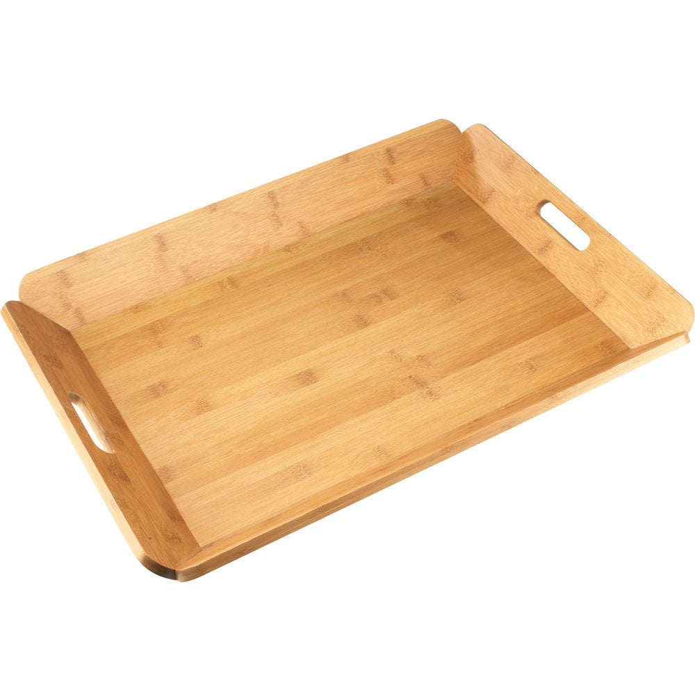 FREE SHIPPING NEW Home Basics Serving Tray Bamboo 2.1875 X 11.75 17.25 