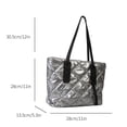 thumbnail image 4 of Bolso de celosía de diamantes para mujer, bolsa de compras para exteriores, ligera, de gran capacidad, 4 of 9
