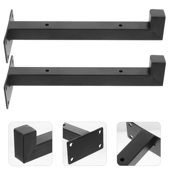 OUNONA 2pcs Wall Mounted Shelf Bracket Floating Book Storage Shelf Bracket Wall Shelf Holder