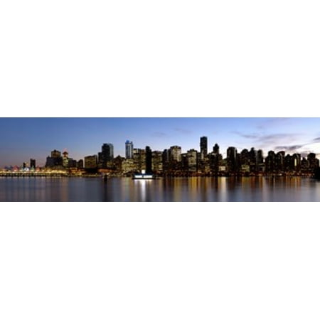 Skyscrapers at the waterfront Coal Harbour Vancouver Island British Columbia Canada 2011 Canvas Art - Panoramic Images (21 x 6)