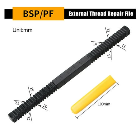 

GETHOME Hand Tool With Cover Teeth Correction Metric BSP External Thread Repair File DIY