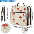 thumbnail image 3 of Water-Resistant 3-Ring Binder Organizer with Multiple Pockets Zipper Binder Bag for Office Cute Mushroom Pattern with Daisies, 3 of 8