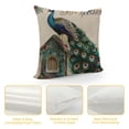 thumbnail image 4 of Orinice Peacock Graphic Decorative Throw Pillow Cover for Home Couch Living Room Sofa - Cotton Linen Pillow Case for Men Women Boys Girls - Pack of 1 12x12in, 4 of 5