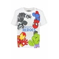 thumbnail image 4 of Marvel Avengers Spider-Man Iron Man Hulk Little Boys T-Shirt and Mesh Shorts Outfit Set Toddler to Little Kid, 4 of 5