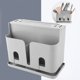 thumbnail image 4 of Soporte multiusos para cuchillos de cocina y solución de almacenamiento Práctico organizador de cuchillos de plástico gris, 4 of 8