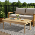 thumbnail image 5 of Farmhouse Style Outdoor Coffee Table (Natural Cedar Wood) - Slatted Top, Weather-Resistant for Patio/Deck/Garden/Indoor Use, 5 of 6