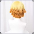 thumbnail image 2 of Peluca para cosplay Wiggy Mermaid Zenitsu Agatsuma, naranja degradado, 2 of 8