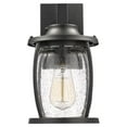 thumbnail image 4 of Chloe Transitional 1-light Textured Black Outdoor Wall Sconce, 4 of 4