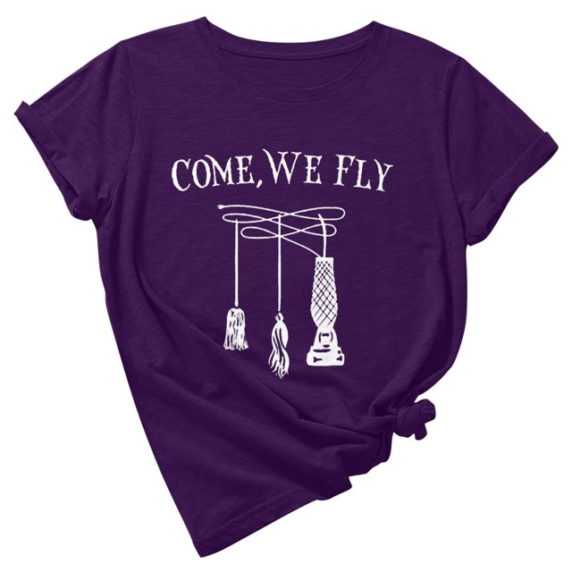 Tops Retro Para Hombre Y Mujer Come We Fly Festival Camiseta de Manga Corta Suelta Con Estampado de Manga Corta Camiseta de Manga Corta Con Cuello Redondo Odeerbi ODB182121
