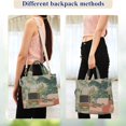 thumbnail image 4 of FORMRS Womens Corduroy Tote Bag Crossbody Shoulder Handbag with Pocket, Pink and Green Cat, 4 of 7
