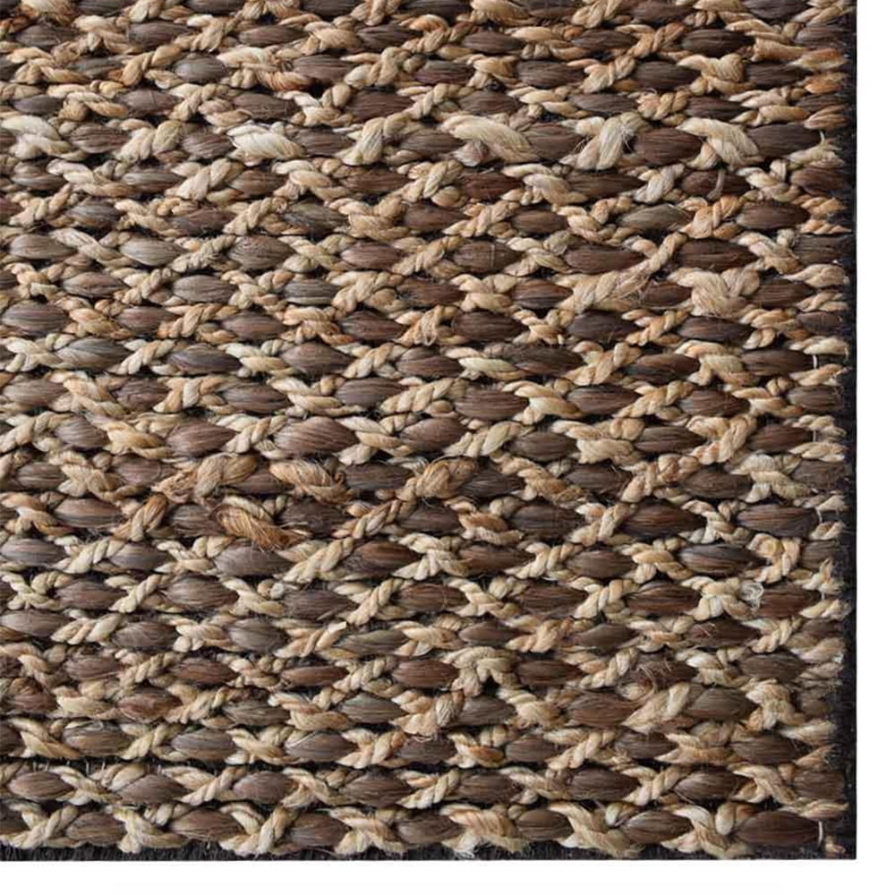 Hand Woven Jute Eco-Friendly Area Rugs - 6'X9', Rectangle Shape, Light Brown Color, Contemporary Pattern, High Pile, Natural Fiber, Outdoor Indoor Handmade Area Rugs For Living Room (J00024)