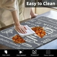 thumbnail image 4 of Anti-Fatigue Kitchen Rug Set of 2 Grey Cooking Knife and Fork Cushioned Kitchen Floor Mat, Standing Mat Waterproof Non-Slip Kitchen Mats and Rugs PVC Ergonomic Comfort Foam Rug for Kitchen, 4 of 6