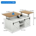 thumbnail image 2 of Dextrus 48" Farmhouse Lift Top Coffee Table with Sliding Barn Door, 2 of 5