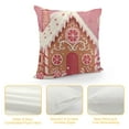 thumbnail image 4 of COMIO  Pink Christmas Pillow Covers Santa Claus Gingerbread House Christmas Decorations Christmas Pillows Decorative Throw Pillows Cases Holiday Decor for Couch Living Room, 4 of 5