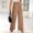 Khaki, variant on Women's Dress Pants 2026 Spring Trendy Solid Business Casual Flowy Work Straight Leg Trousers Stretchy Comfy Relaxed Fit Palazzo Pants