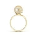 thumbnail image 2 of Angara Golden South Sea Cultured Pearl Ring with Spiral Metal Loop in 14K Yellow Gold for Women | June Birthstone Jewelry for Her, 2 of 5