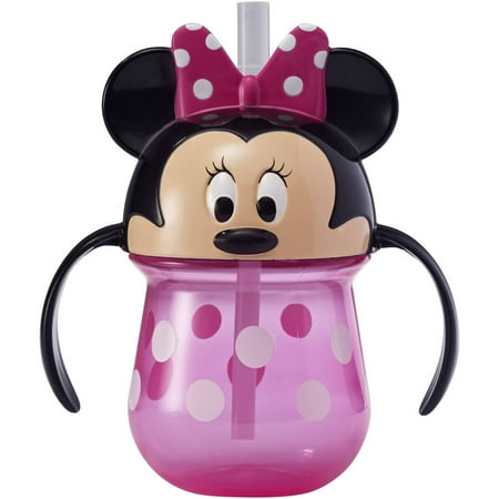 Disney Minnie Mouse Trainer Sippy Cup with Straw, 7 (Best First Straw Cup For Baby)