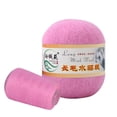 thumbnail image 1 of Billuyoard Hilo largo de Cachemira de visón de felpa antibolitas hilo de tejer a mano de fina para bufanda de cárdigan adecuado para mujer 50 + 20 Tela de costura y artesanía Rosa Rosa Billuyoard HA3067-08B, 1 of 6