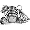 thumbnail image 3 of Hudson Essentials Stainless Steel Measuring Cups and Spoons Set - Stackable Set with Spout (11 Piece Set), 3 of 4