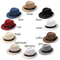 thumbnail image 5 of Fashion Unisex Spring Summer Autumn Felt Beach Sun Hat Jazz Cap Top Hats Fedora Cap LIGHT GREY, 5 of 8
