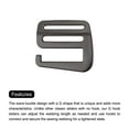 thumbnail image 4 of Unique Bargains 1.26' 32mm Webbing Release G Hook Buckle Adjusters for Backpack Strap, 8Pack Dark Grey, 4 of 5