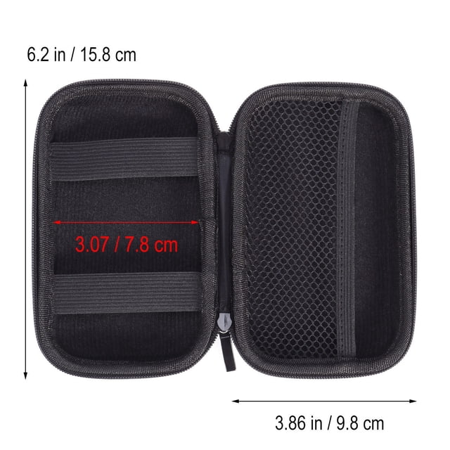 WEUVEB Bolsa Para Guardar Auriculares Y Cables Con Protección Eva Roja Y Cierre