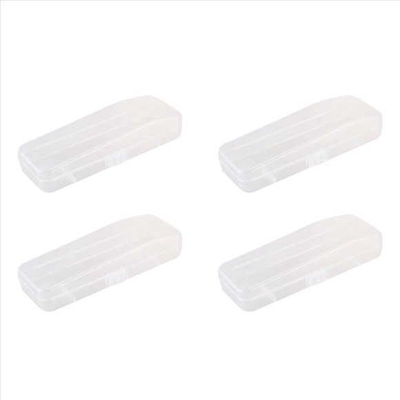 4 Unids Travel Double Edge Box Caja de Almacenamiento de los Hombres de Afeitar Accesorios Transparente Holder Almacenamiento de Viaje Caja de Plástico