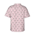 thumbnail image 4 of Xecao Cute Rabbit print Hawaiian shirt - a stylish short-sleeve button-down for men, perfect for casual beach and tropical outings., 4 of 9
