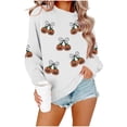 thumbnail image 2 of Zormilly Halloween Sweatshirts for Women Spooky Season Pumpkin Crew Neck Oversized Sweatshirt Fashion Fall Outfits, S-2XL, 2 of 6