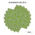 thumbnail image 3 of Placemats Set of 4 / 6, funny frogs green cute Placemats for Dining Table Indoor/Outdoors Heat Resistant Washable Placemats 18" x 12", 3 of 8