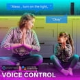 thumbnail image 2 of JJEAN-Smart WiFi Led Lights 100 ft, Compatible with Alexa and Google Assistant Devices, Voice Control, Music Sync Color Changing Strip Lighting, App&Remote Controlled Indoor Light for Bedroom, Party, 2 of 4