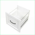 thumbnail image 3 of Desks with Hutch, 60”W x 60”D x 65”H Antiqued White Computer Desk with Storage | White | MDF, 3 of 16