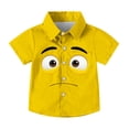 thumbnail image 4 of Piuwrlz Yellow Short Shirts Sleeve Teen Boys Graphic polo Pocket Pullover T Shirts Yellow Size 14 Years, 4 of 9