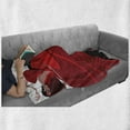 thumbnail image 6 of Spanish Soft Flannel Fleece Blanket, Baile Flamenco Dancing Woman Silhouette of Guitarist Man on the Background, Cozy Plush for Indoor and Outdoor Use, 70" x 90", Red Vermilion Black, by Ambesonne, 6 of 6
