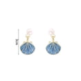 thumbnail image 5 of Hyasfey 1 Pair Ladies Earrings Minimalist Unique Design Light Luxury Elegant Temperament Daily Wear Alloy Faux Pearl Seashells Dangle Earrings Party Accessories, 5 of 7