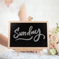 thumbnail image 4 of IBASETOY Black Wooden Desktop Chalkboard Sign with Stand for Daily Use and Message Display, 4 of 5