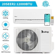 Ktaxon 12000BTU Wifi Enabled 21SEER2 115V Smart Split Type Inverter Air Conditioners with Heating Function