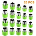 thumbnail image 1 of Vegetable Cutters Shapes Set 20pcs, Mini Cookie Cutters, Fruit Shape Cutters for Kids Green, 1 of 5