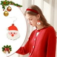 thumbnail image 7 of Wovilon Christmas Decorations Clearance New Christmas Earrings Santa Claus Sparkling Pendant Earrings Funny Silvered Plated Earrings Christmas Gift, 7 of 7