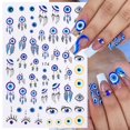 thumbnail image 4 of Pegatinas 3D de ojos malvados para uñas, deslizadores de línea de estrella y luna de serpiente, diseño de bruja, calcomanías de llama púrpura de verano para manicura, 4 of 4