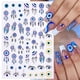 thumbnail image 4 of Pegatinas 3D de ojos malvados para uñas, deslizadores de línea de estrella y luna de serpiente, diseño de bruja, calcomanías de llama púrpura de verano para manicura, 4 of 4