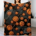 thumbnail image 3 of ARISTURING Super Soft Basketball Blanket Lightweight Cozy 3D Printed Flannel Soccer Baseball Throw Blankets for Sport Fans Kids Adults Gifts, 3 of 6