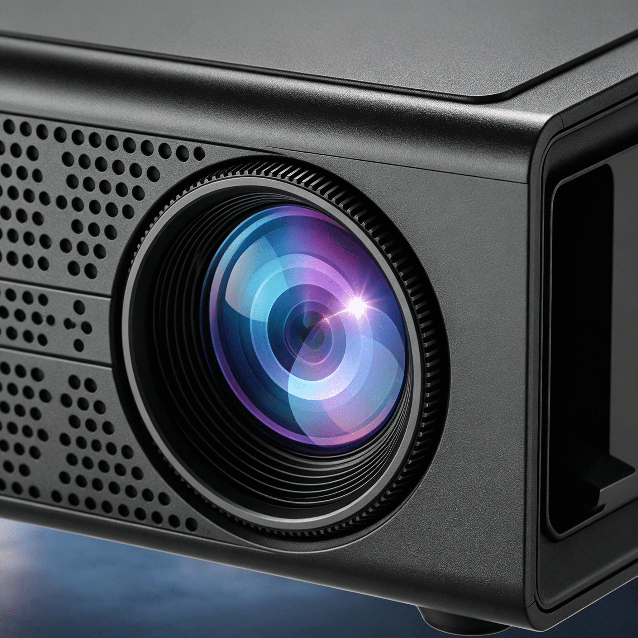 GJX 2026 New Mini Projector-Portable 1080P Hd Led Home Theater Projector with Smartphone Sync,For Movies/Gaming/Outdoor for Bedroom,Living Room,Office,Travel,(Wire/Wireless Compatible)