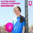 thumbnail image 3 of PP PICADOR Size 4 Soccer Ball Kids Youth, Glitter Shiny Stars Soccer Balls for Girls Boys Child 5-7 8-12 Gift Outdoors Sports Training Ball Recreation Playing Ball (Hot Pink), 3 of 8