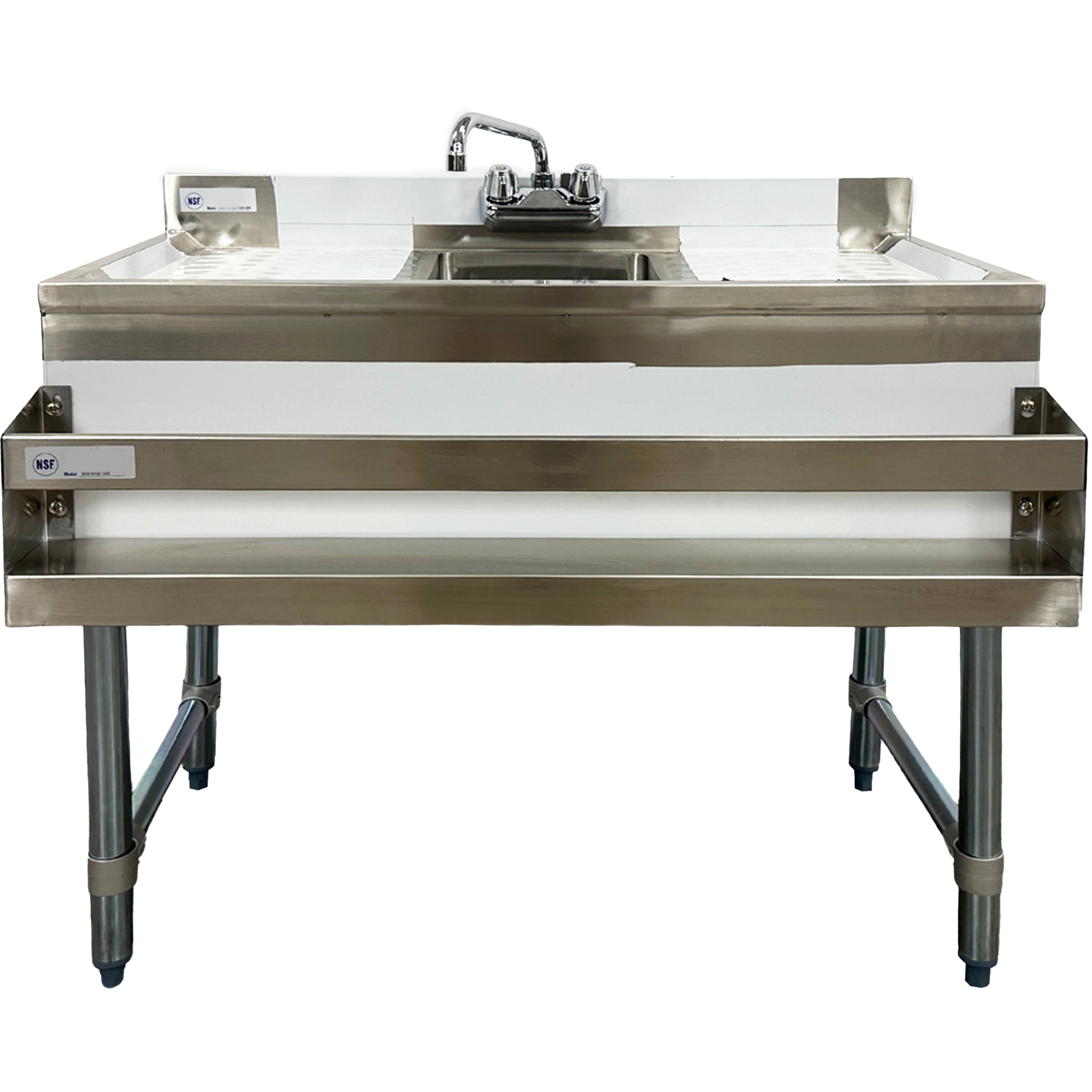NSF Utility Sink, 36''x23''x33'' Free Standing Kitchen Sink, Compartment Bar Sink with Faucet