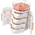 thumbnail image 1 of Creative Jewelry Box, white，Top Transparent Window Jewelry Organizer, Multifunctional Organizer, Accessory Rack with 4 Drawers for Ladies Girls Earrings Necklaces Bracelets Watch, 1 of 7